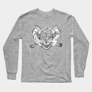 FireFighter Skull Long Sleeve T-Shirt